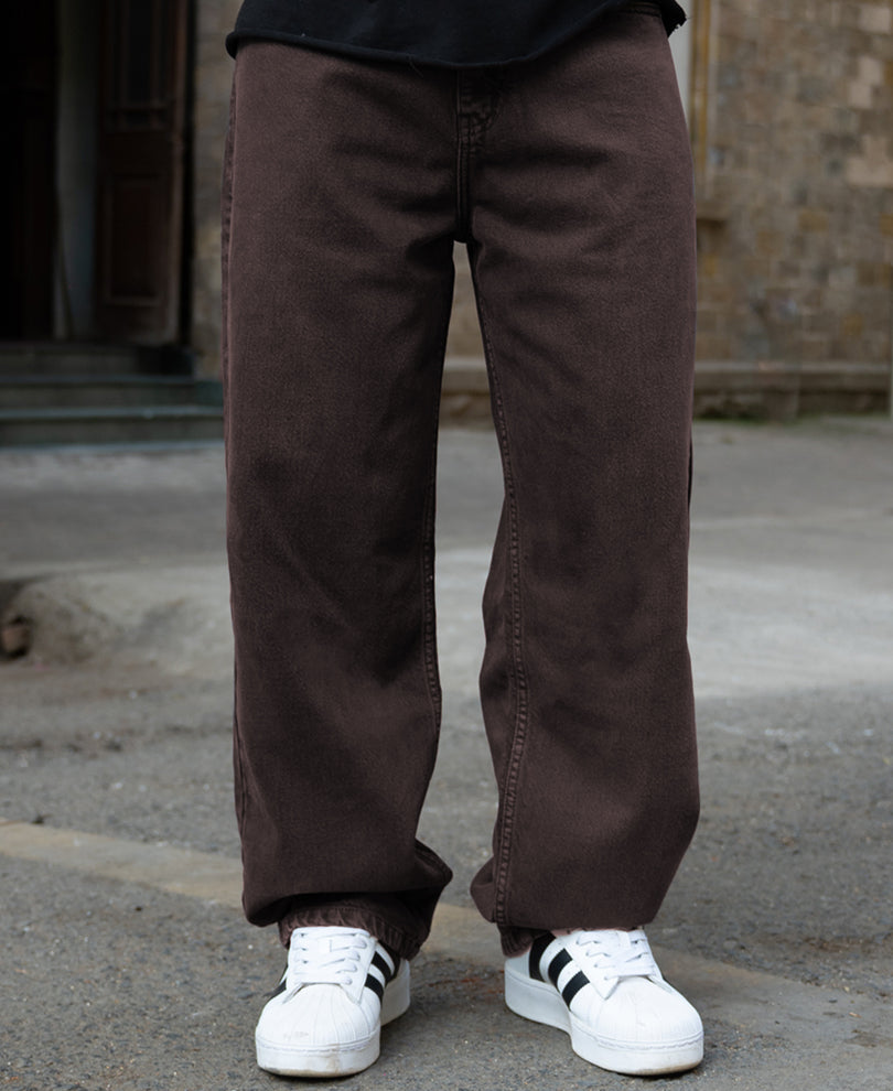 Charcoal Washed Baggy Jeans
